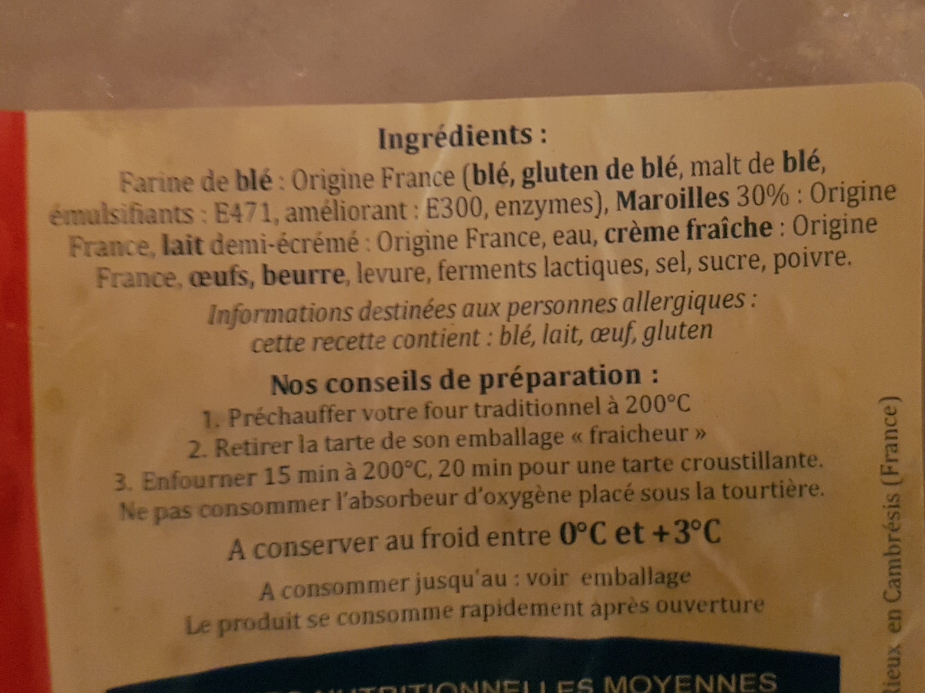 Les Saveurs Ch'ti Tarte au Maroilles packshot