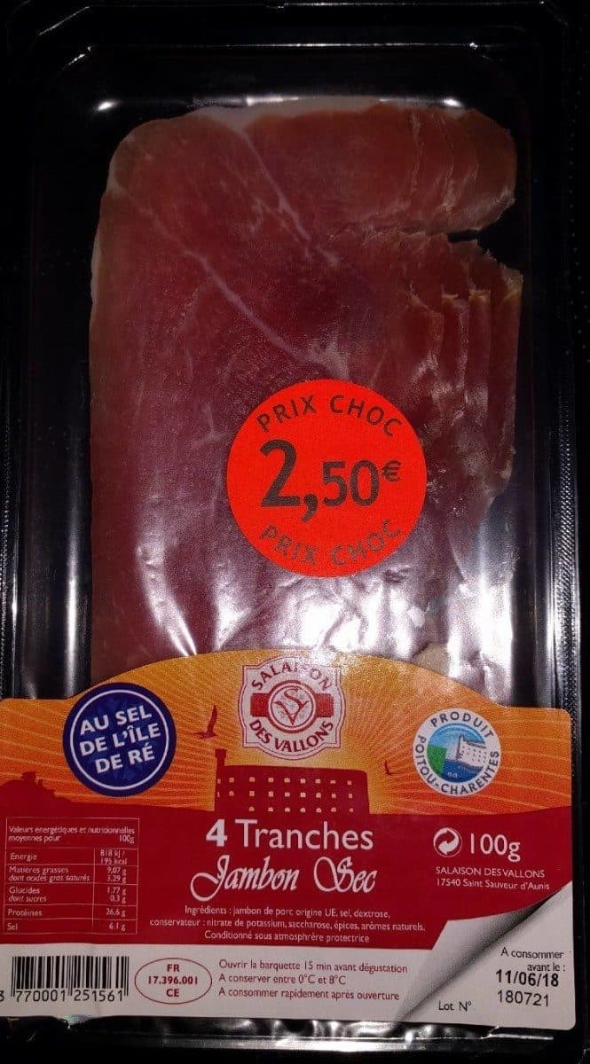 Open Food Facts Jambon sec packshot