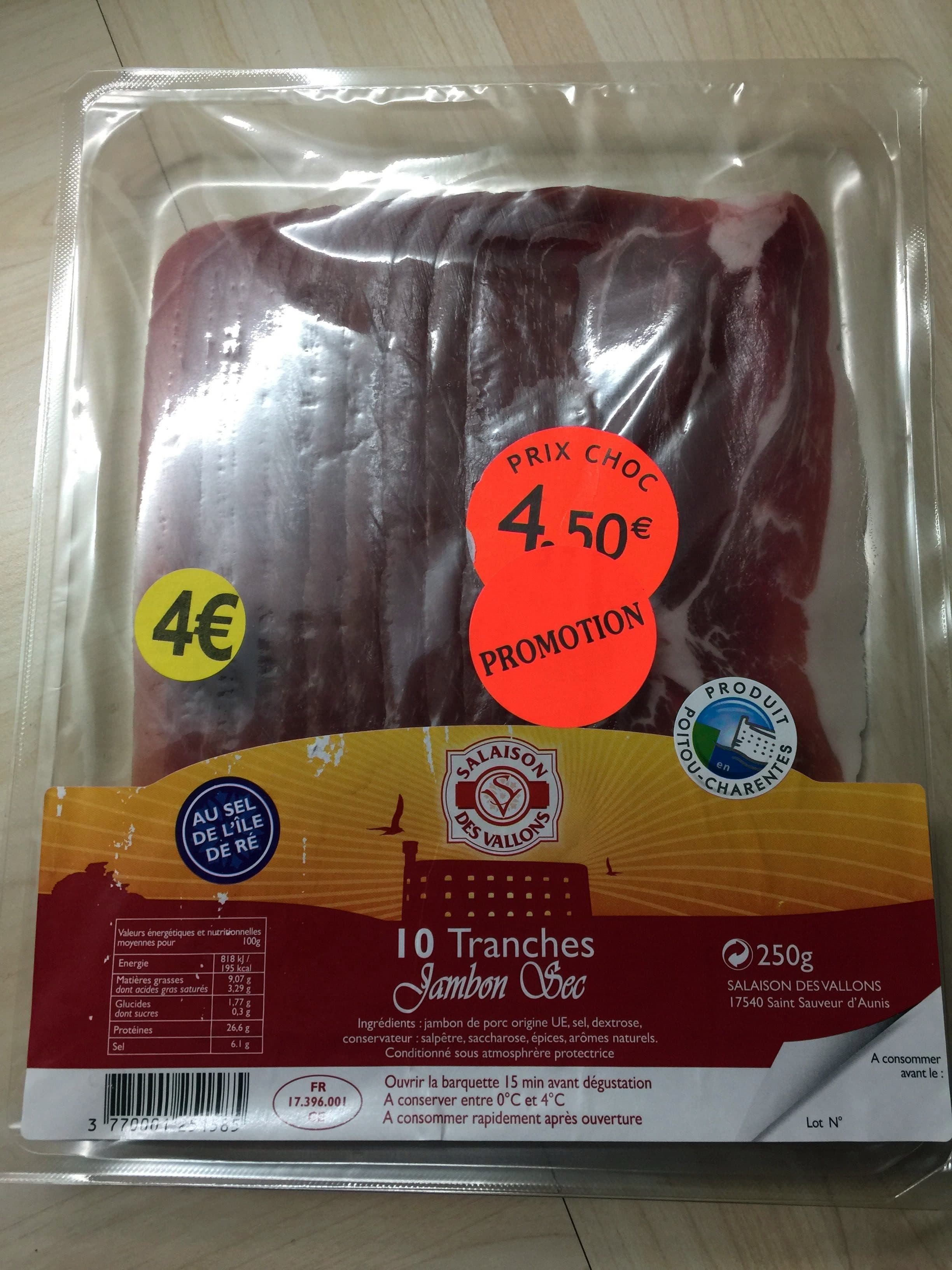 Salaison des Ballons Jambon sec packshot