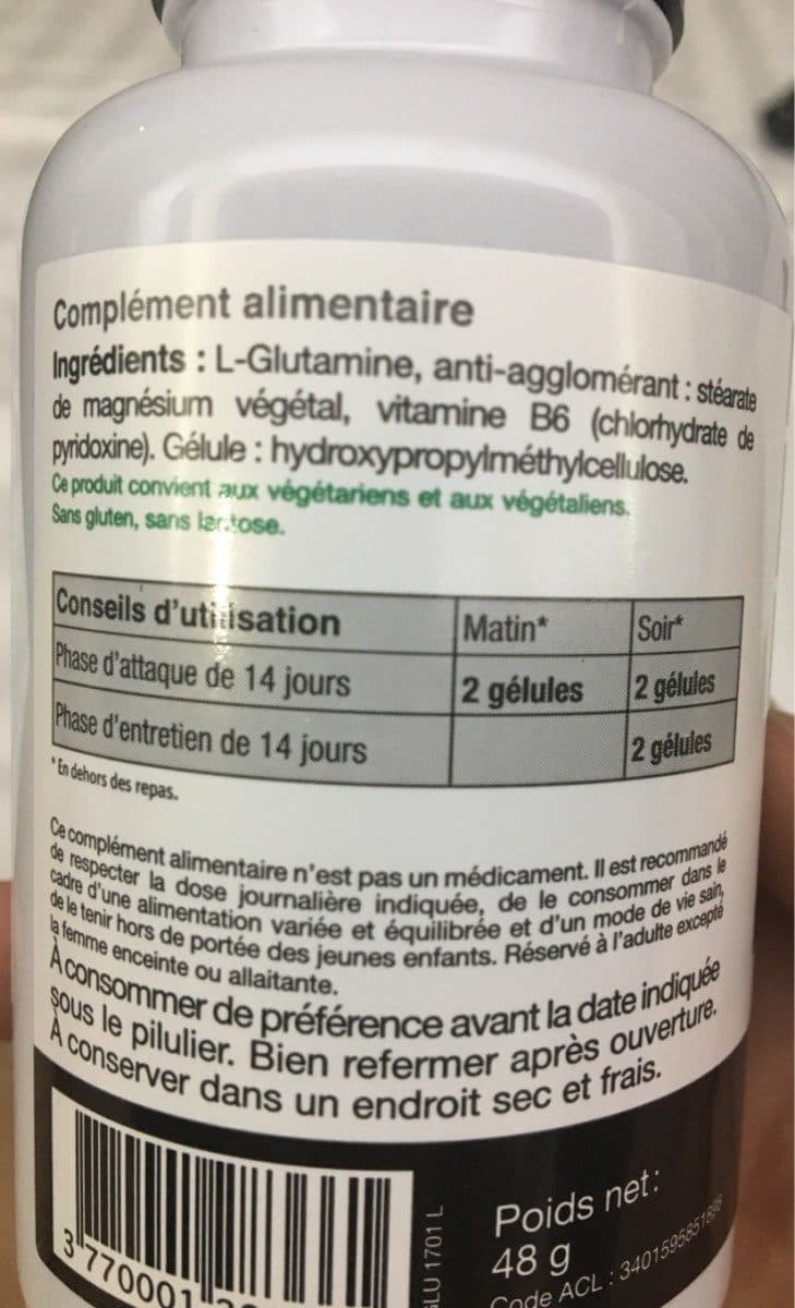 Open Food Facts L-glutamine Nhco 84 Gelules packshot