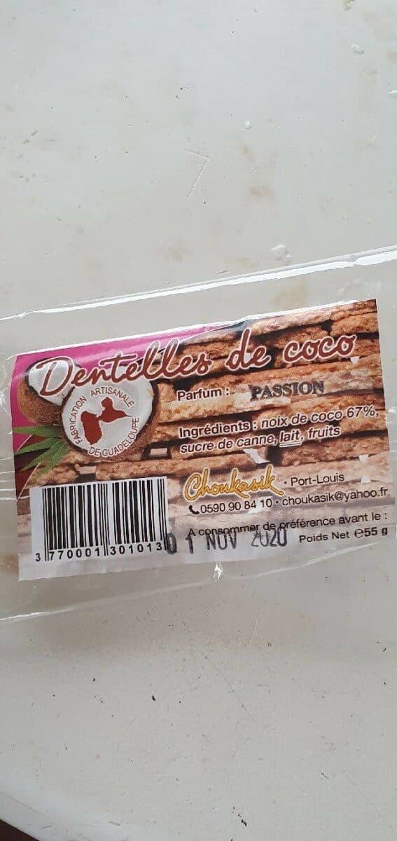 Open Food Facts Dentelle de coco packshot
