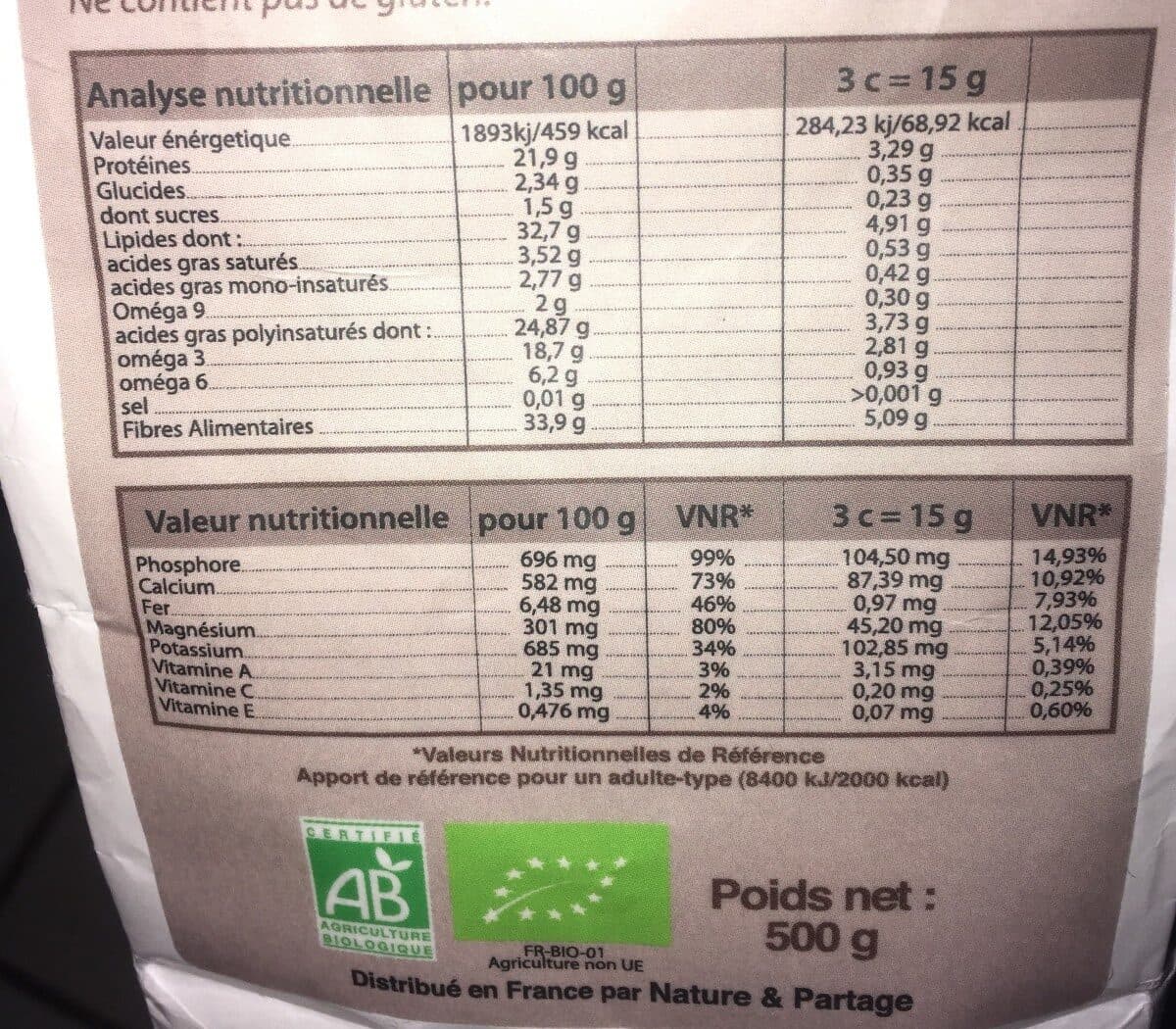 Open Food Facts Graines de chia packshot