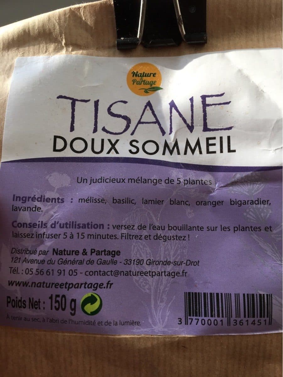 Open Food Facts Tisane doux sommeil packshot