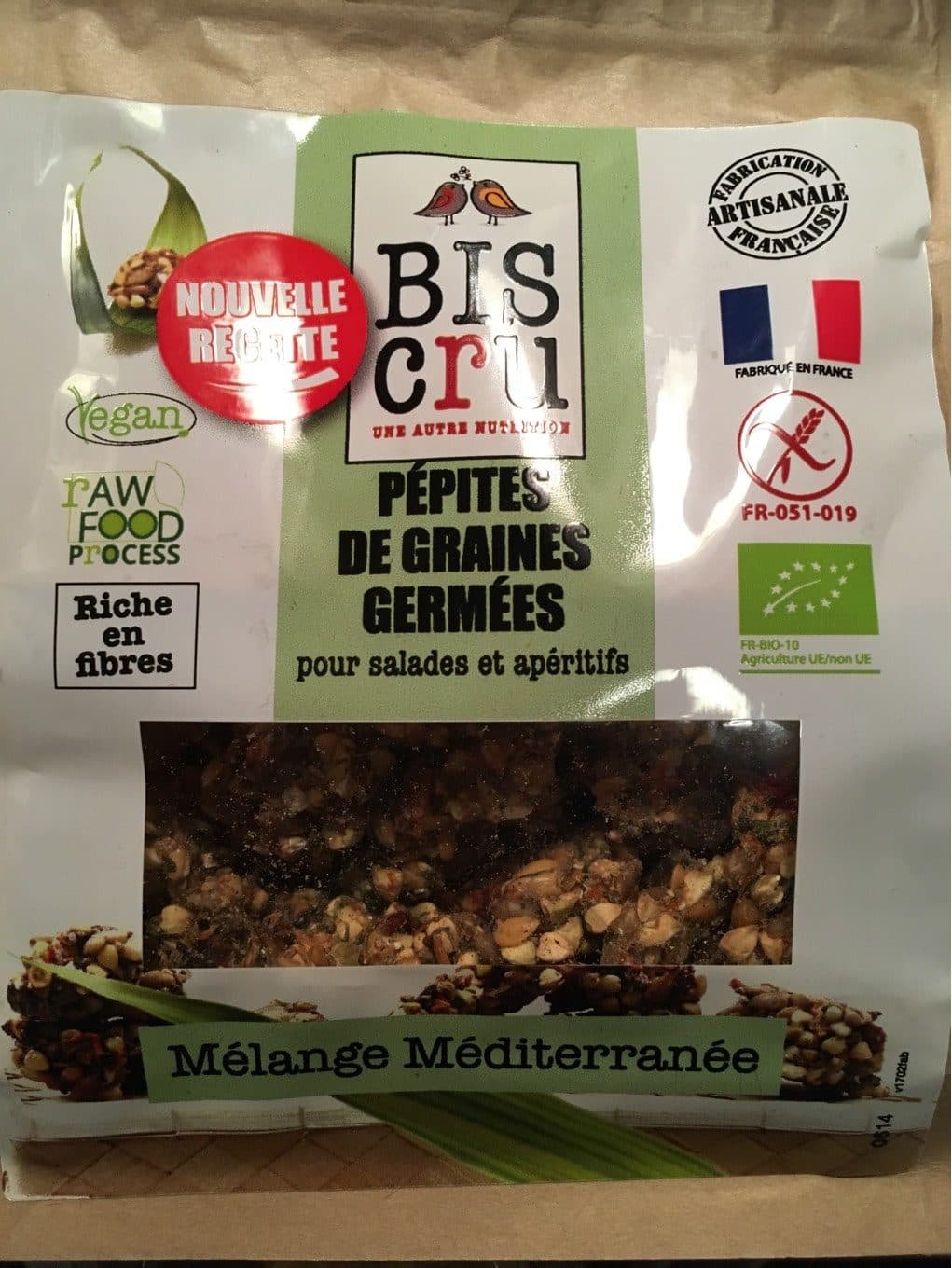 Biscru Biscru - Pépites De Graines Germées Bio 300 g - Mélange Méditerrannéen Pour Salades Et Apéritifs Sans Gluten packshot