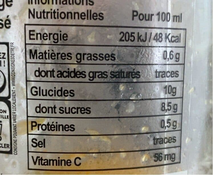 Open Food Facts Orange ultra frais pressé packshot
