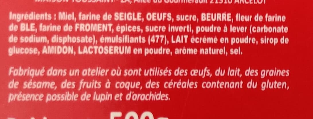 Maison Toussaint Pain d'épices Toussaint packshot