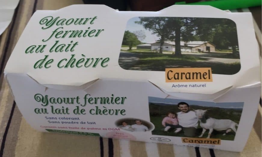 Les Cabris de Loisel Yaourt fermier au lait de chèvre arôme caramel packshot