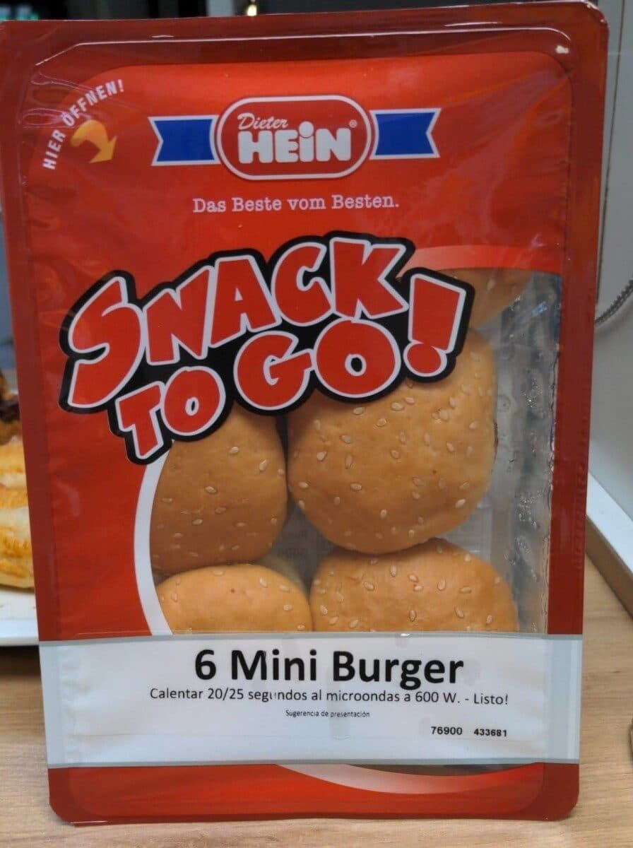 Dieten Hein 6 Mini Burger Snack to go! packshot