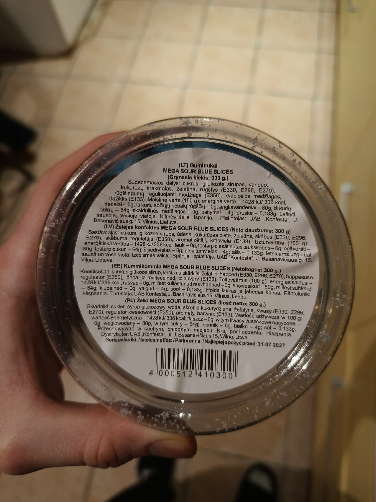 Candypop MEGA SOUR BLUE SLICES packshot