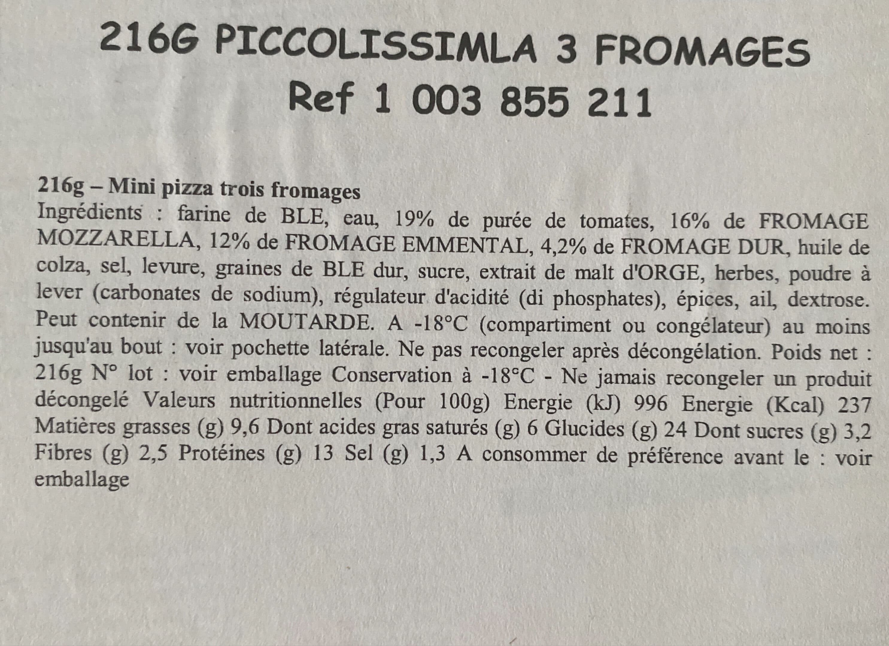 Dr. Oetker Ristorante Piccolissima Tre Formaggi packshot