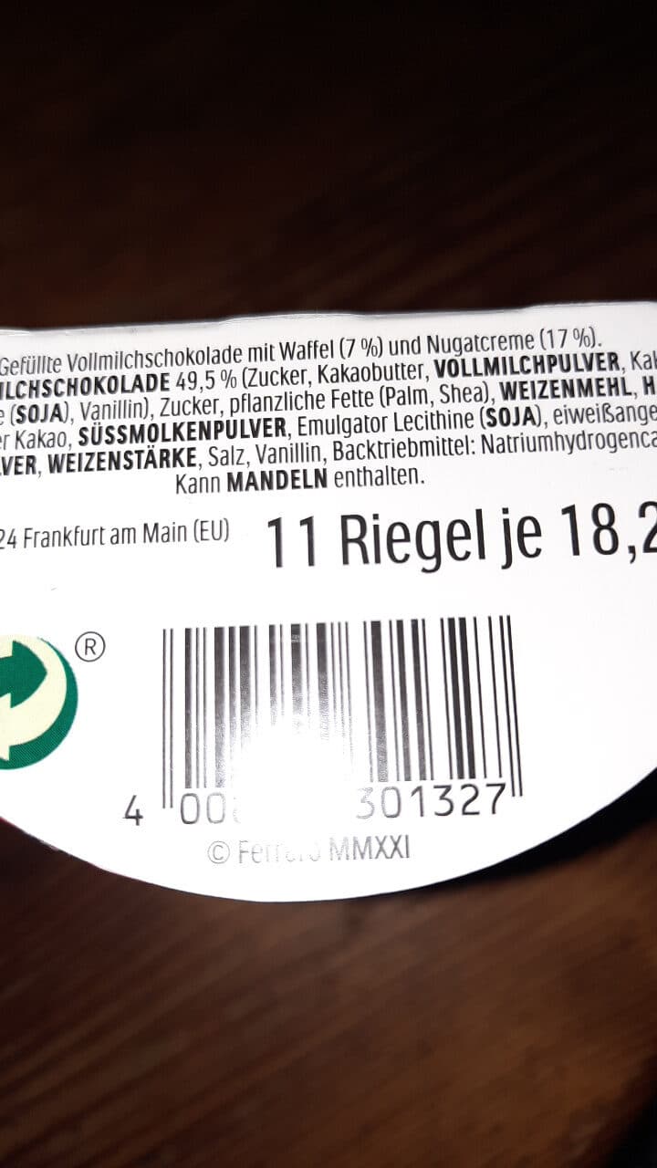 Ferrero Duplo packshot