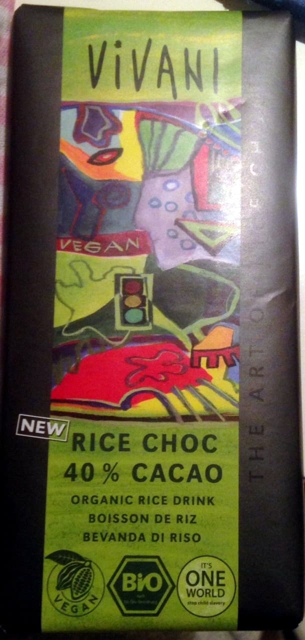 Vivani Rice Choc 40% Cacao packshot