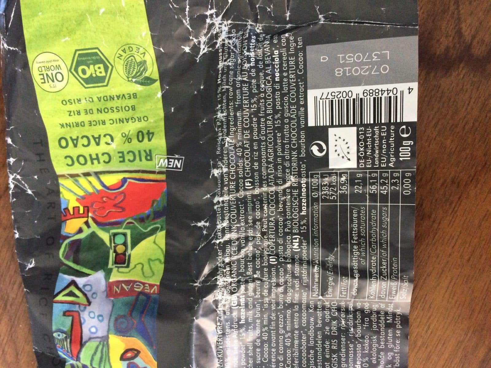 Vivani Rice Choc 40% Cacao packshot