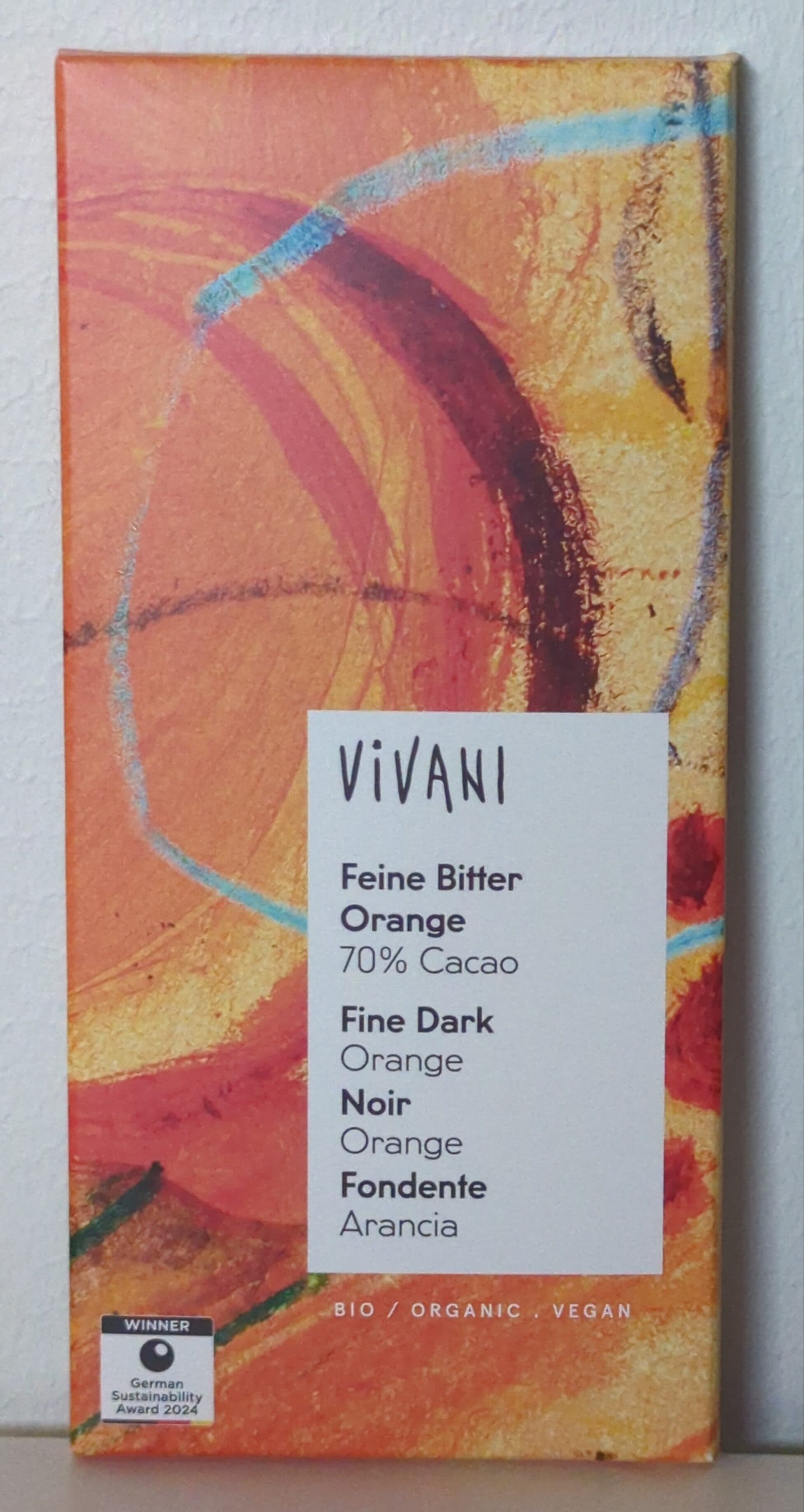 Vivani Fine Dark Orange 70% Cacao packshot