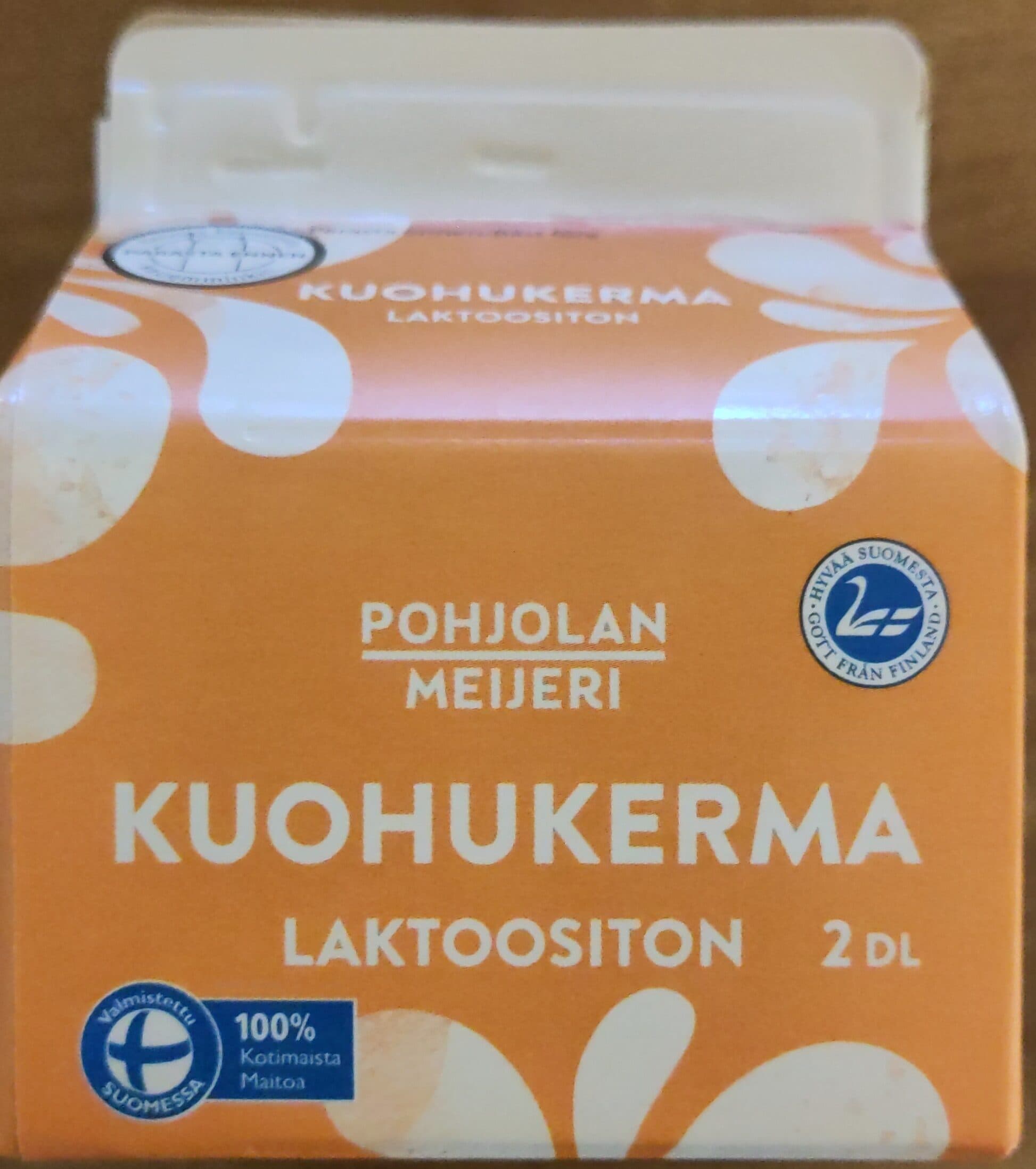 Pohjolan Meijeri Laktoositon kuohukerma packshot