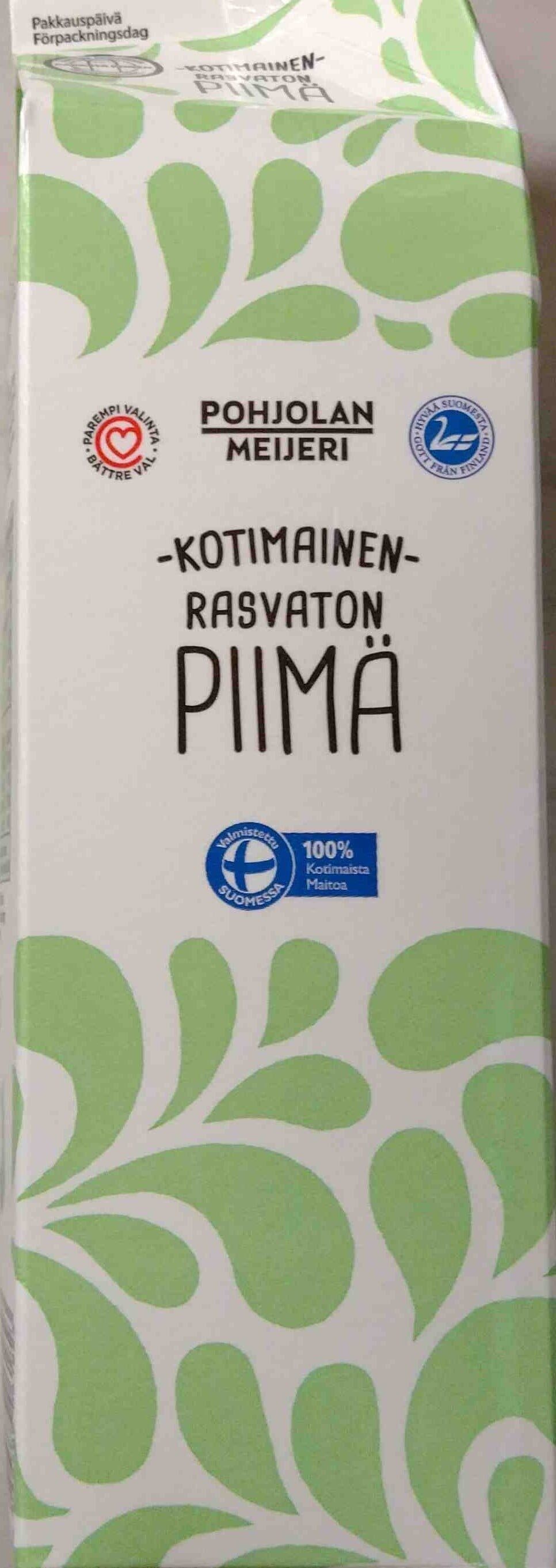 Pohjolan meijeri Rasvaton piimä packshot