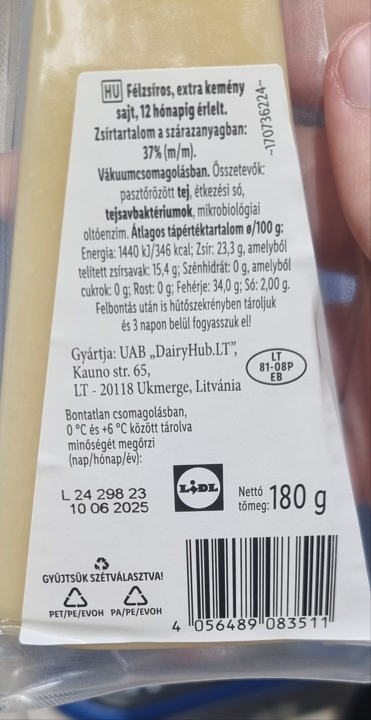 Lidl Hard Cheese packshot