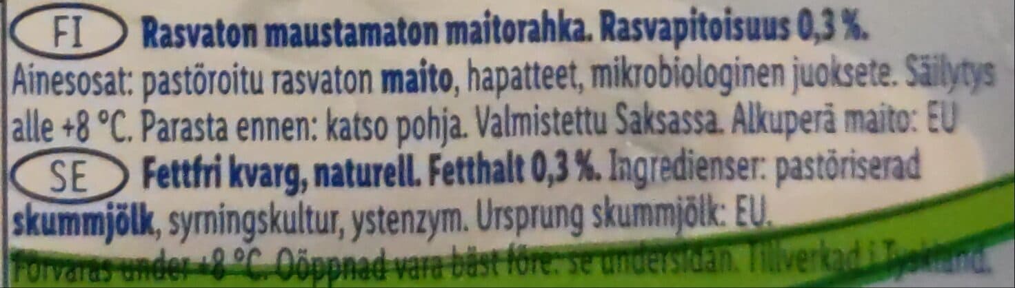 Milbona Maitorahka / Kvarg packshot