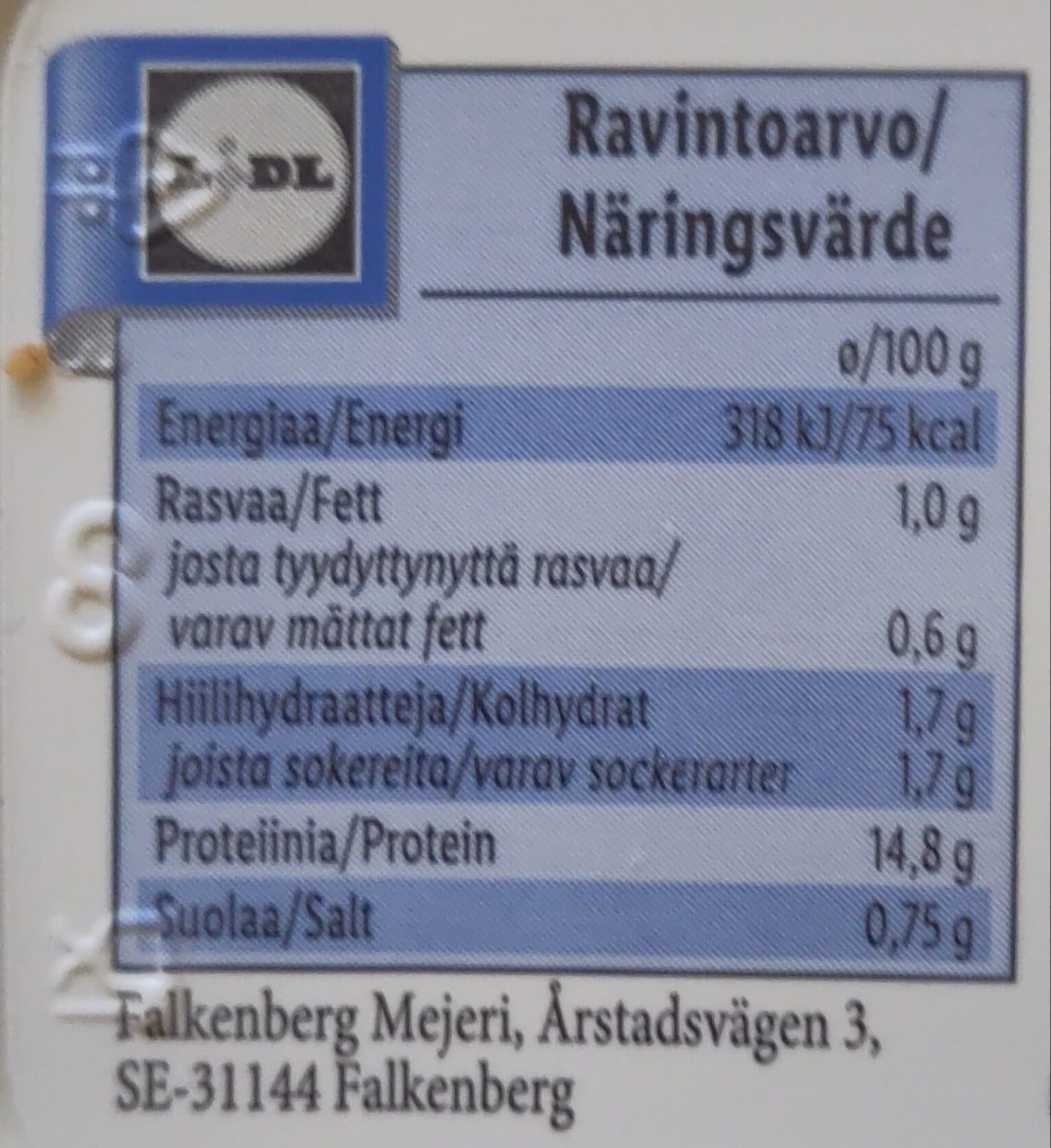 Milbona Raejuusto 1% packshot