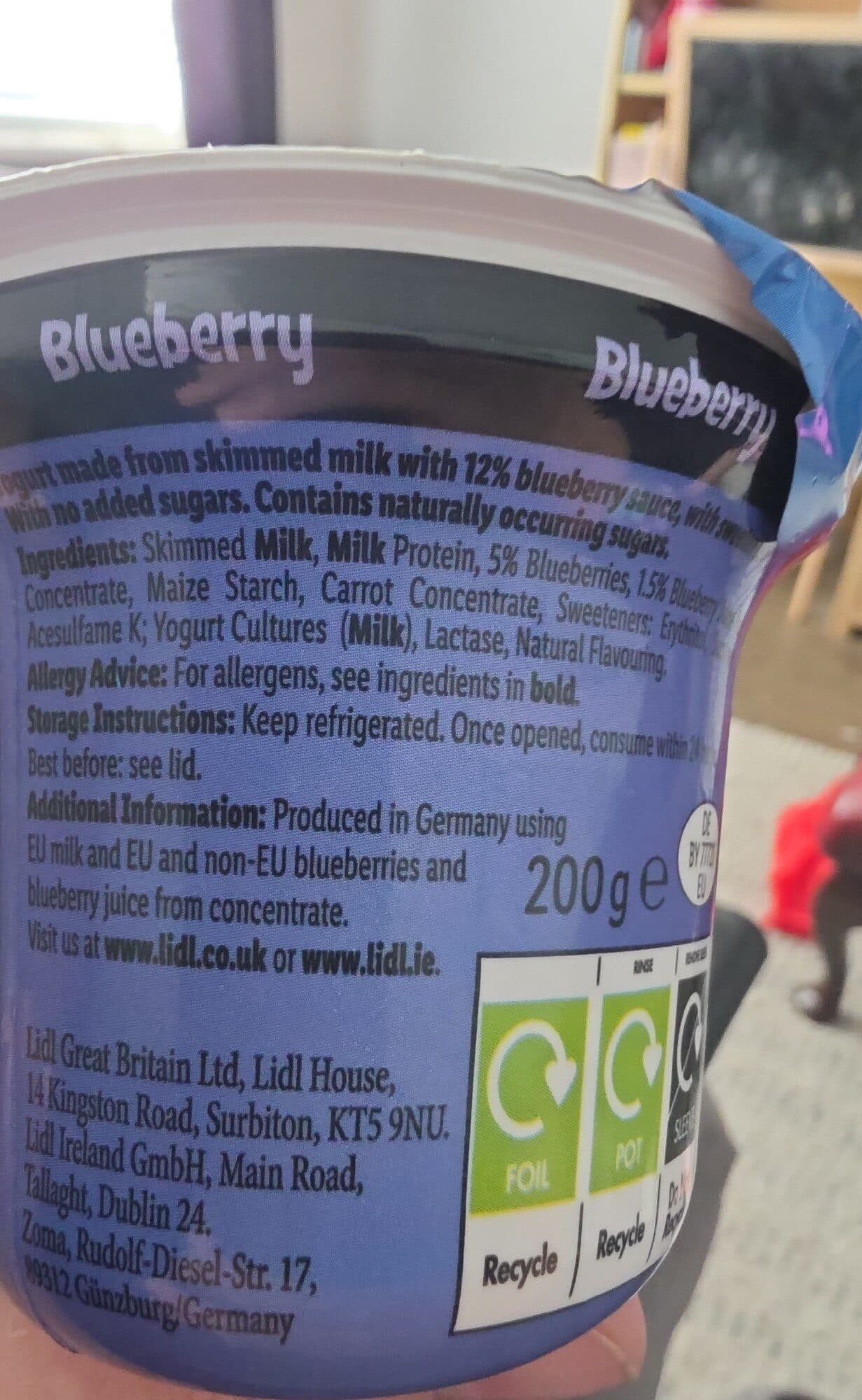 Lidl High Protein Blueberry milk product packshot