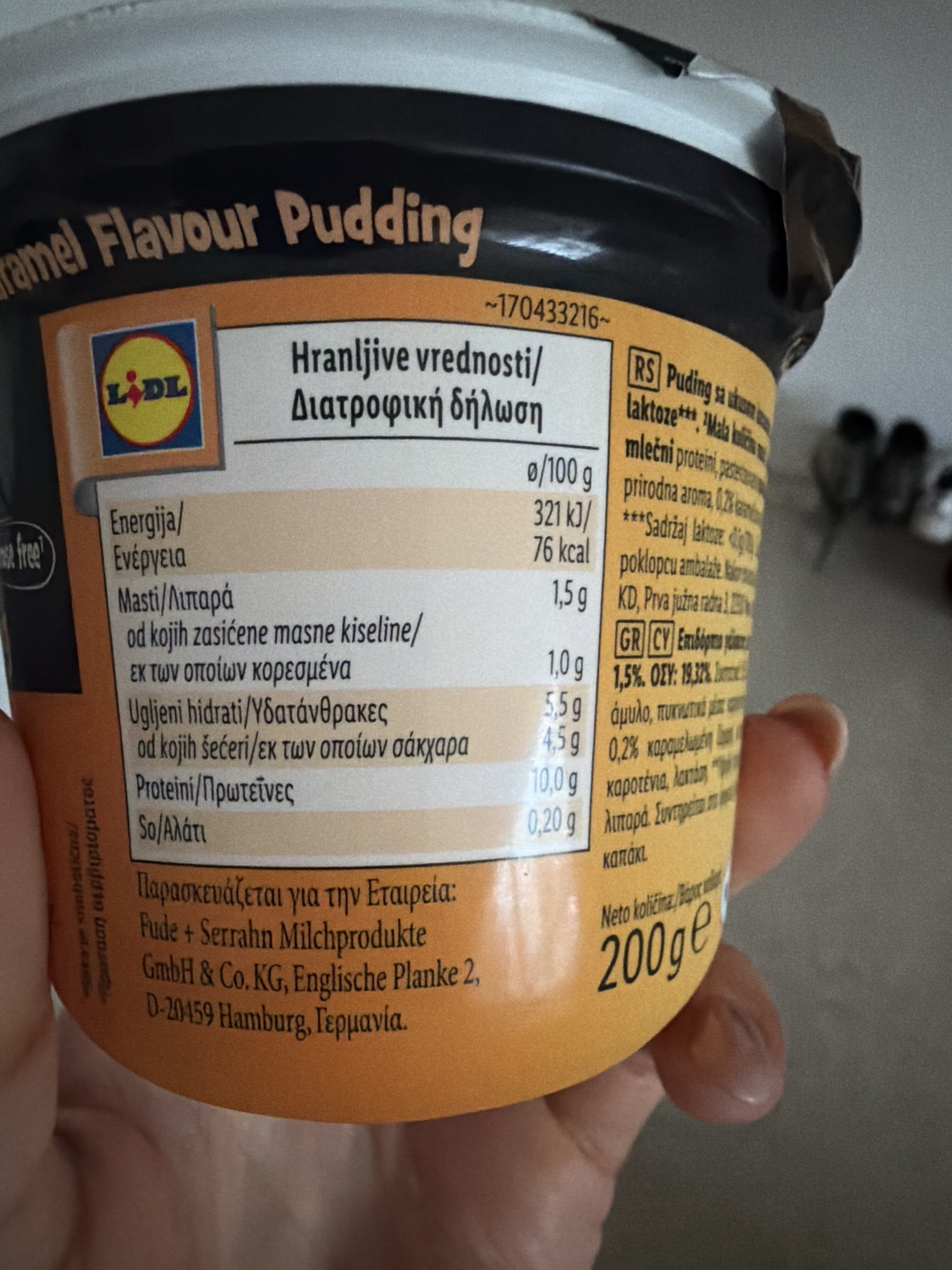 Milbona High Protein Caramel Pudding packshot