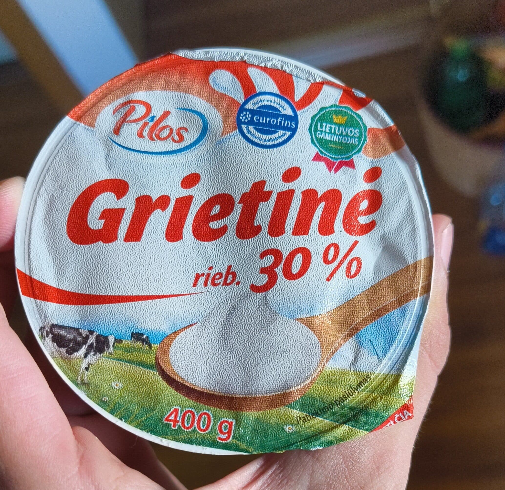 Pilos Grietinė 30% packshot