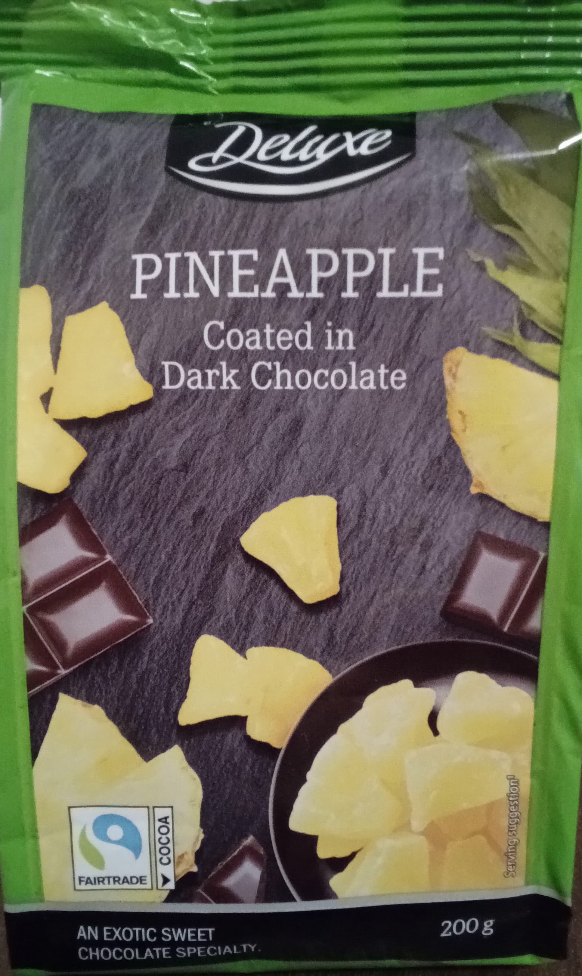 Deluxe Pineapple Coated in Dark Chocolate packshot