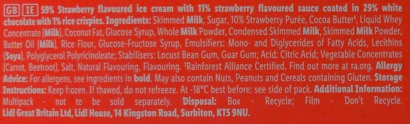 Bon Gelati Bon gélati Strawberry Crisp Ice Cream packshot
