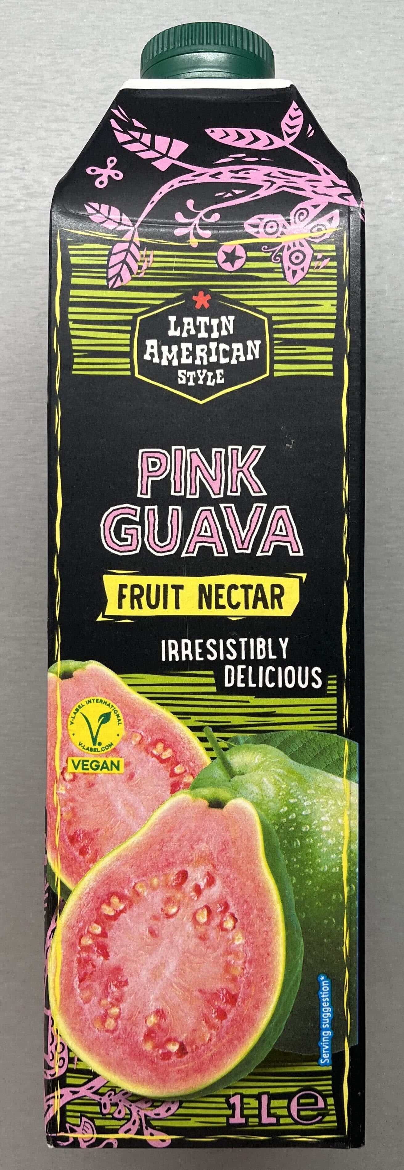 Latin American Style Pink guava fruit nectar packshot