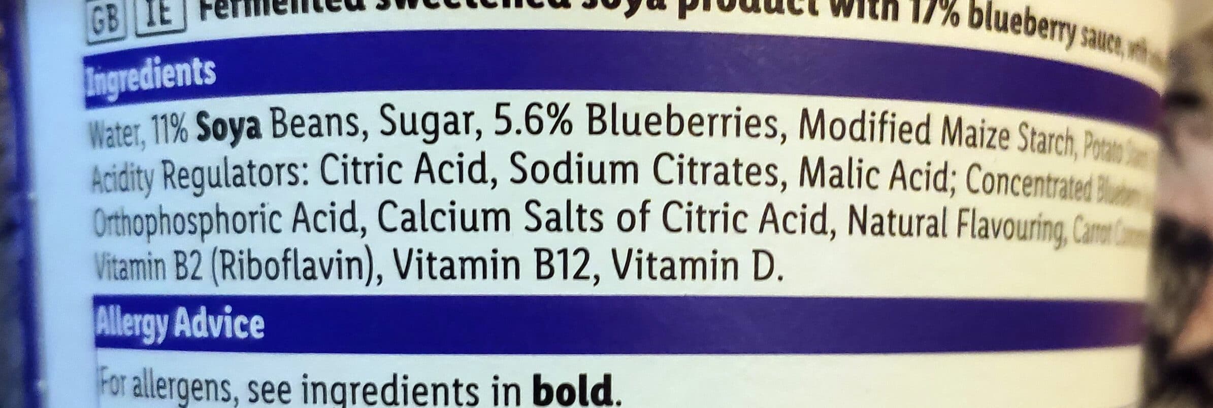 Vemondo Soya Blueberry soijajogurtti packshot