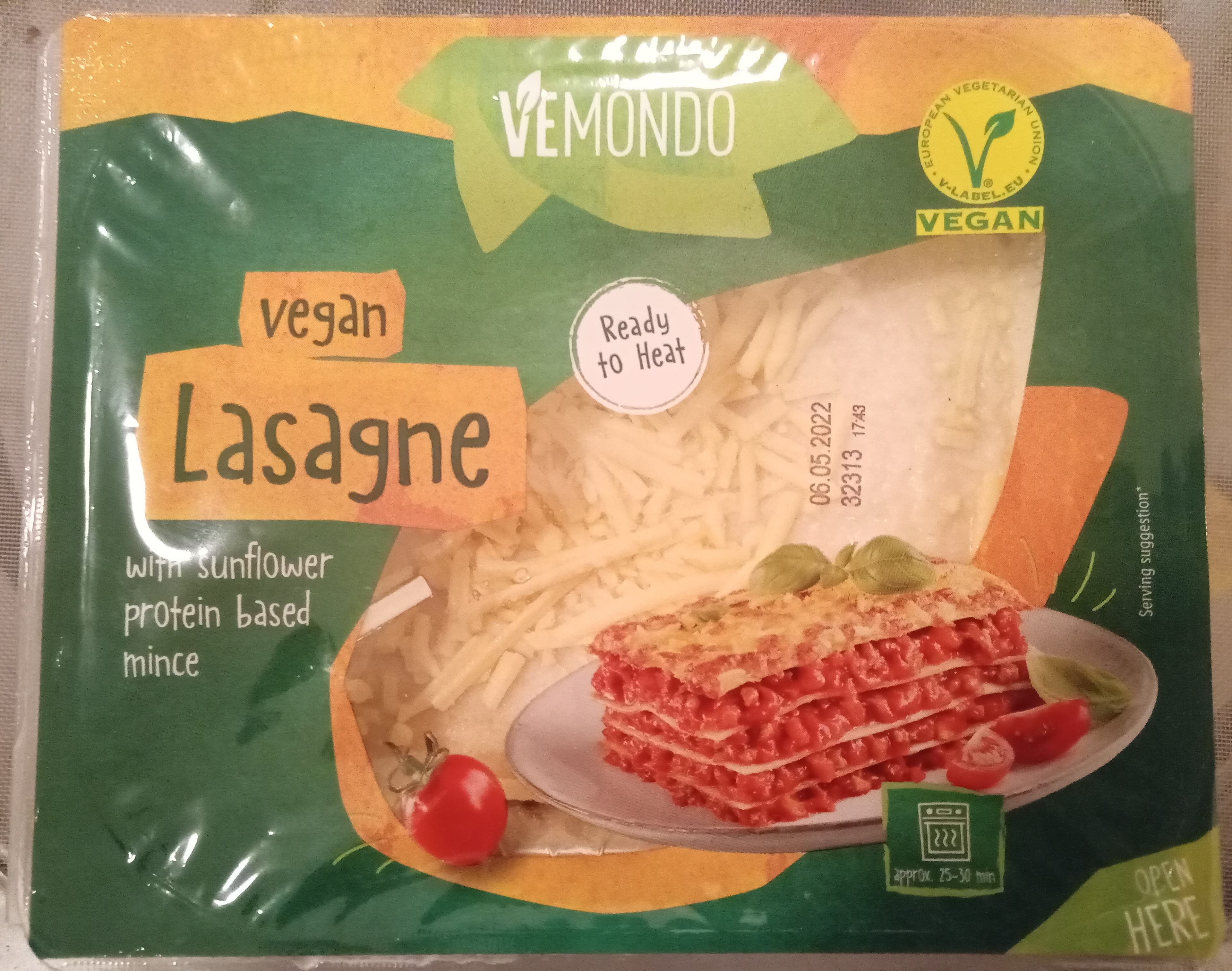 Vemondo Vegan Lasagne packshot