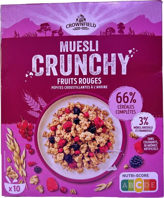 Crownfield Muesli Crunchy Fruits Rouges packshot