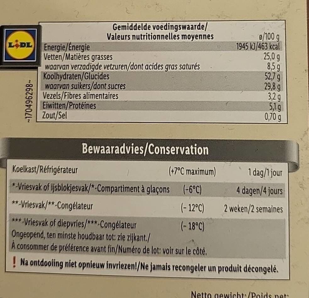 Lidl Waffles Witherspoon Belgrano chocolate filling packshot