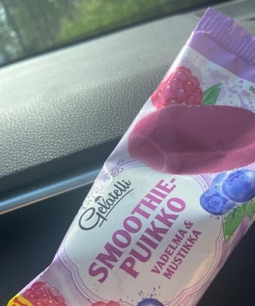 Gelatelli Smoothiepuikko vadelma & mustikka packshot