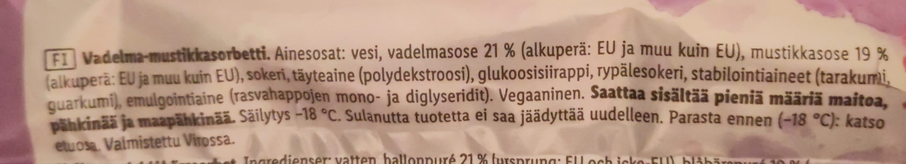 Gelatelli Smoothiepuikko vadelma & mustikka packshot