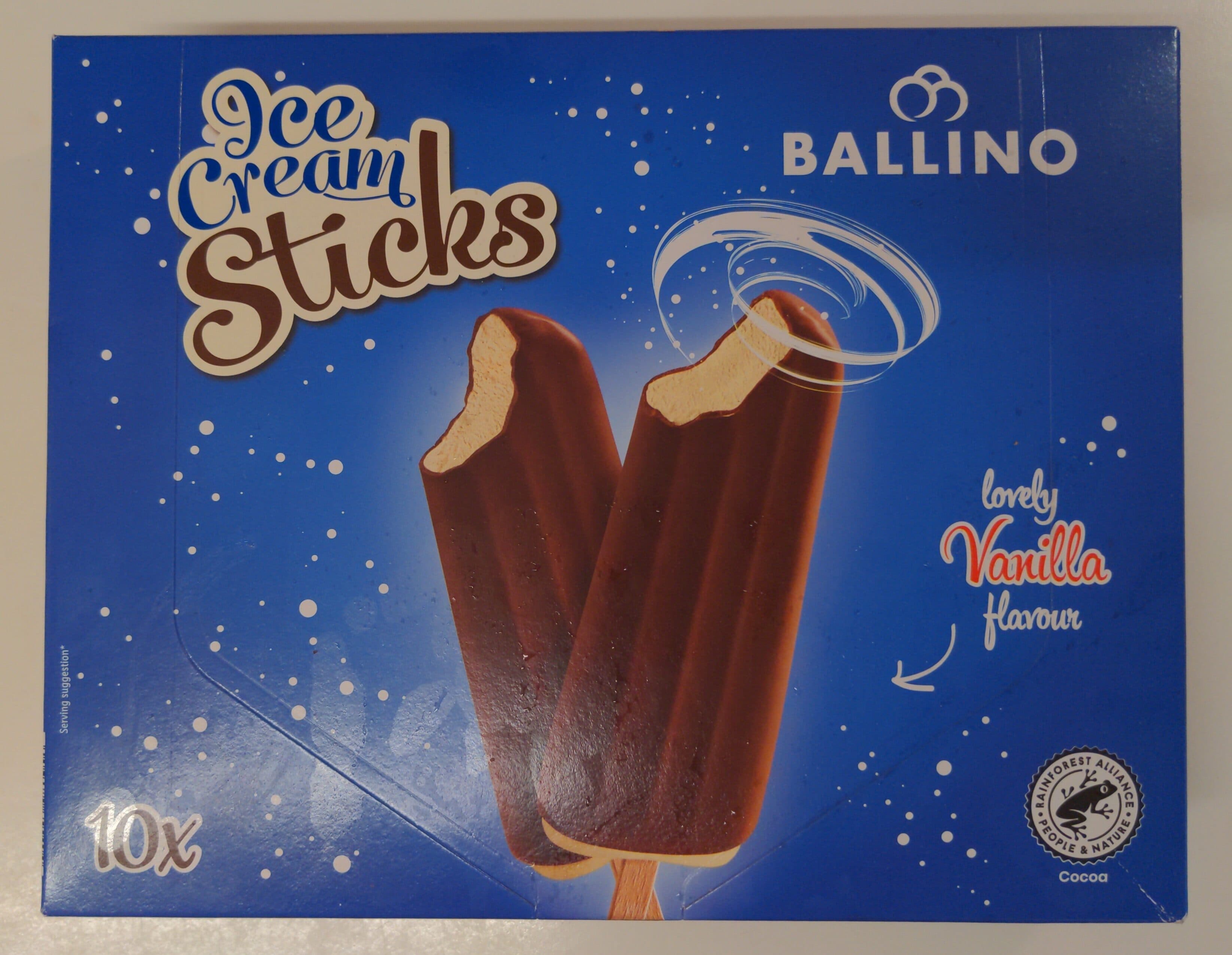 Ballino Ice Cream Sticks Vanilla packshot