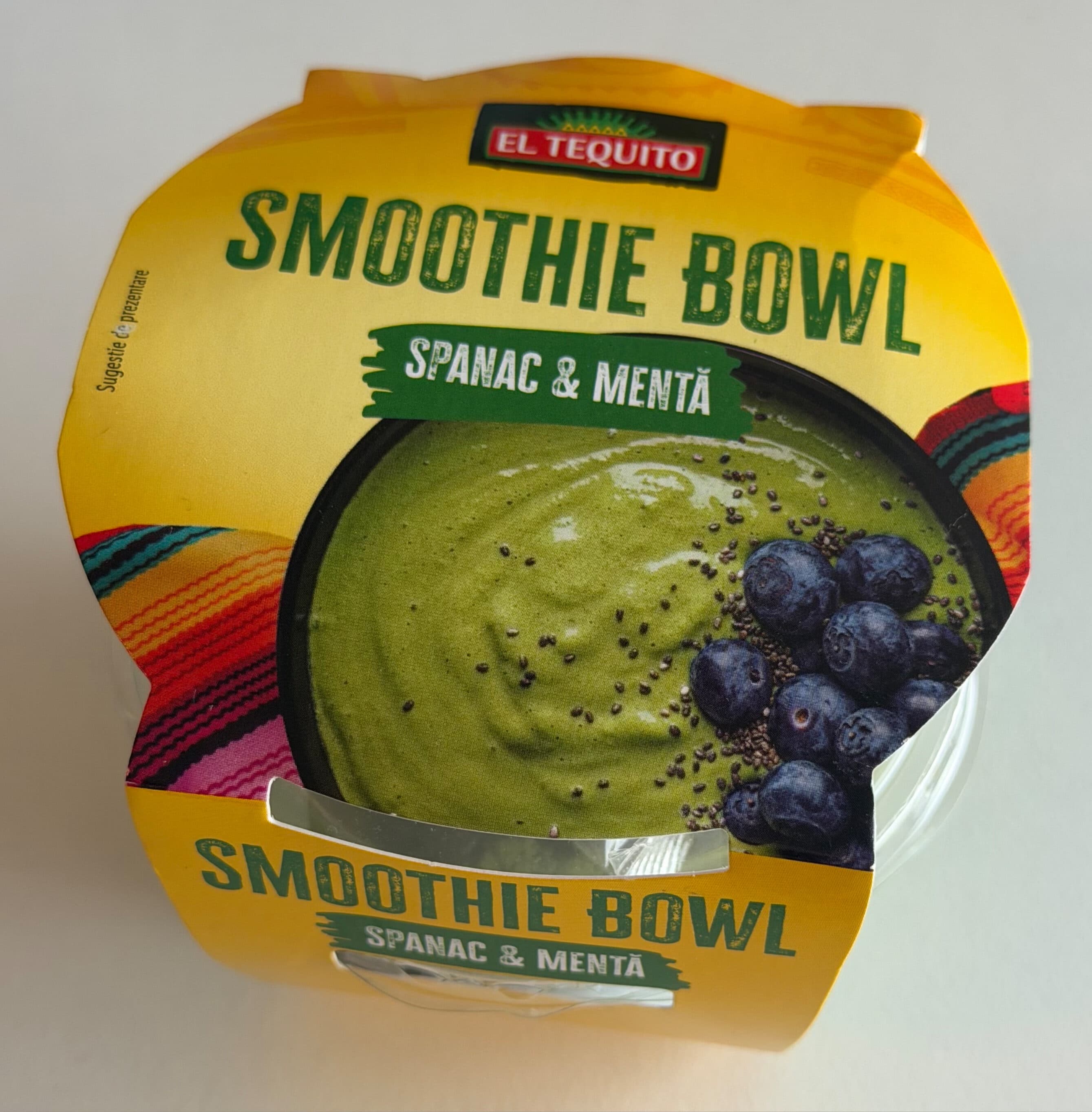 El Tequito Smoothie bowl spinach and mint packshot