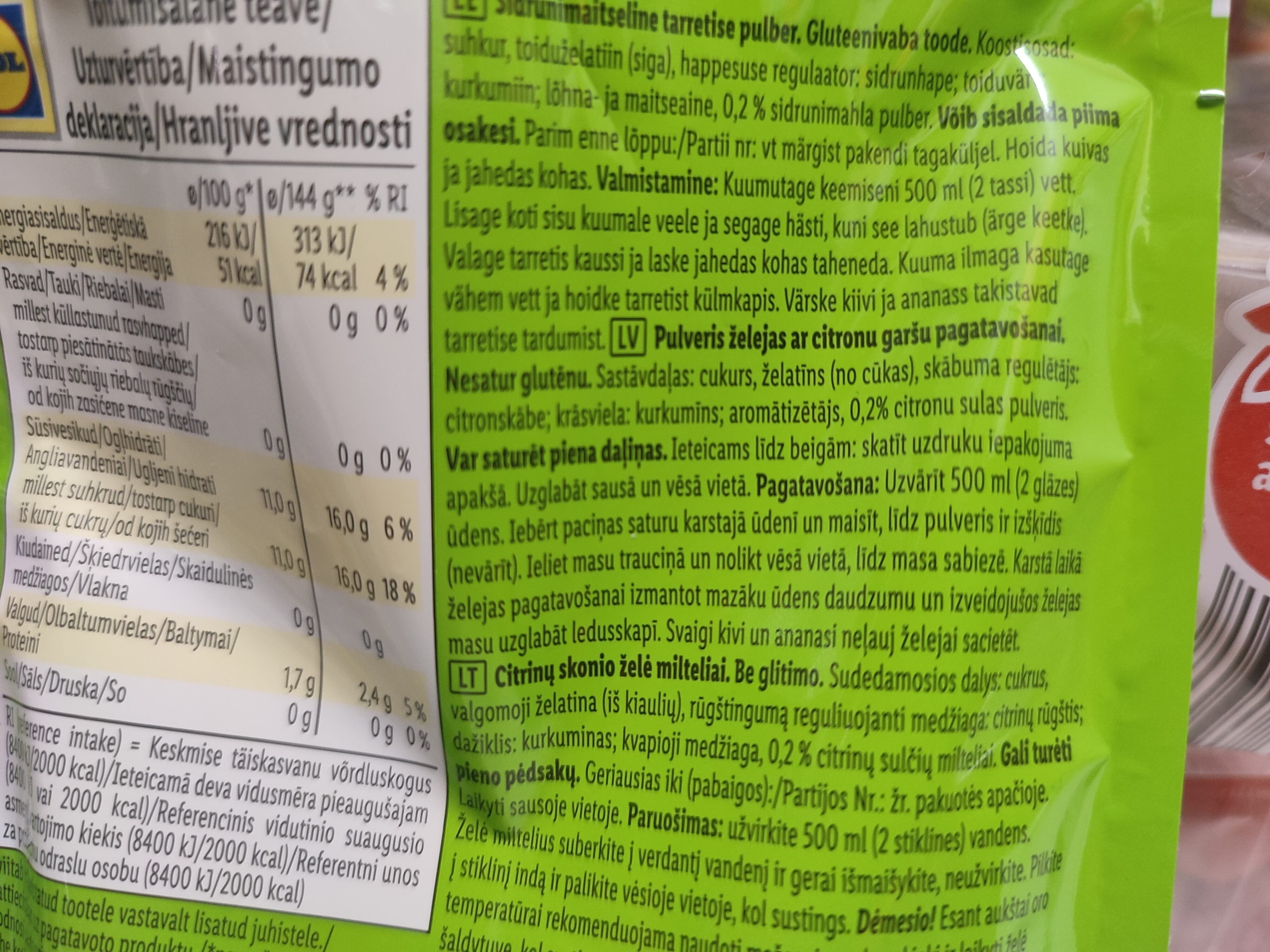 Belbake Jelly lemon flavour packshot