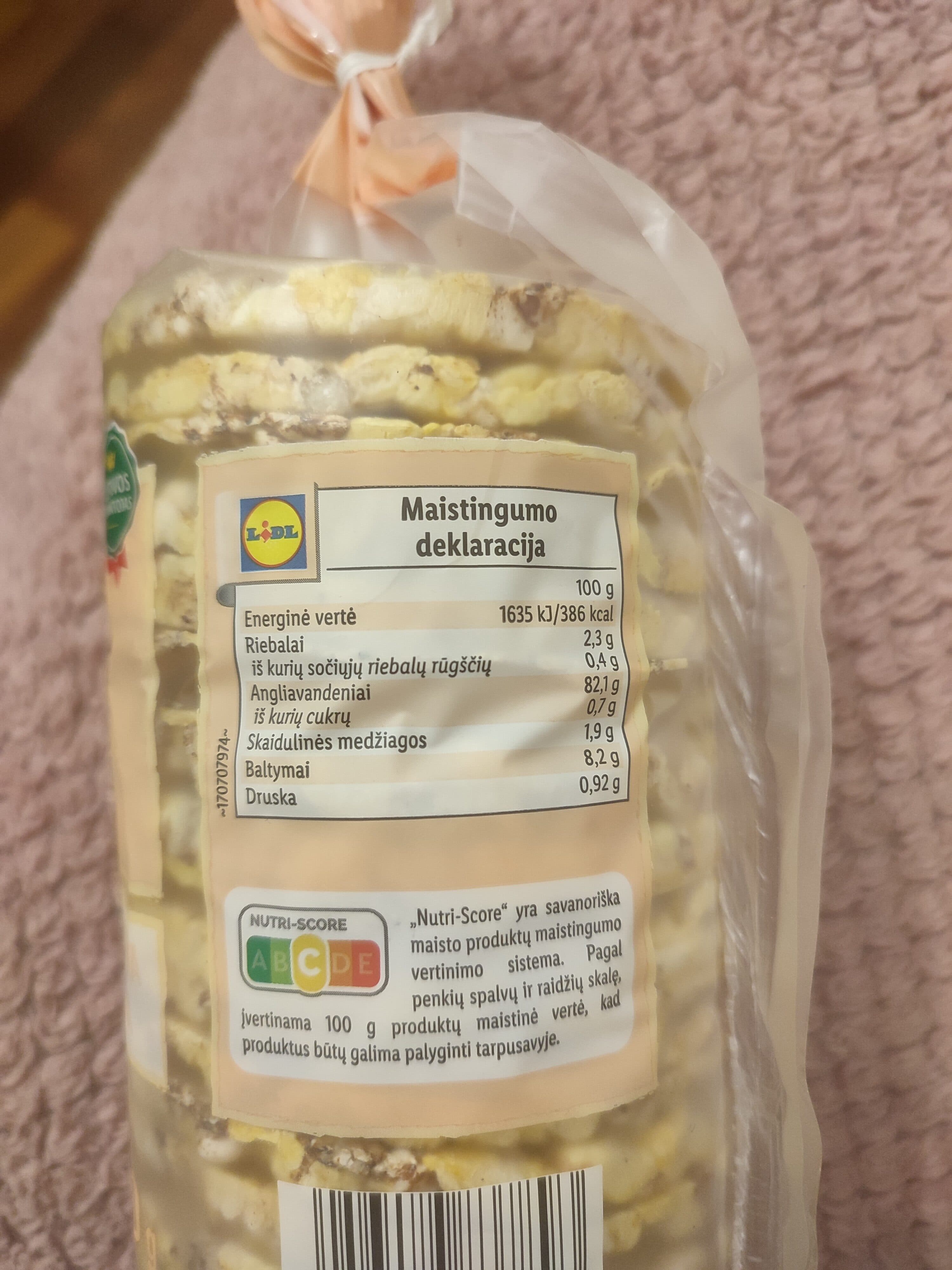 Tastino Kukurūzų ir grikių trapučiai packshot