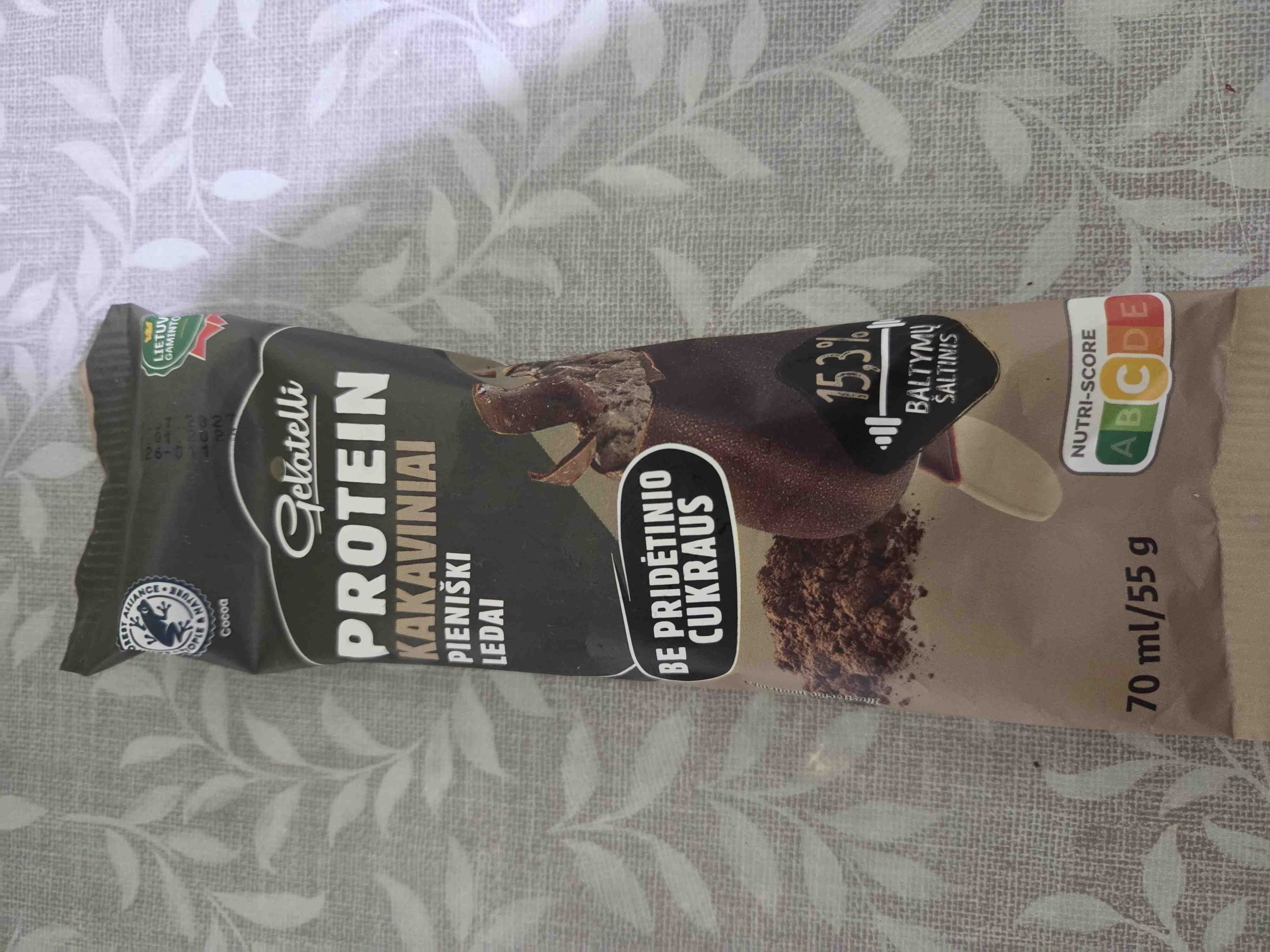 Gelatelli Protein kakaviniai pieniški ledai packshot