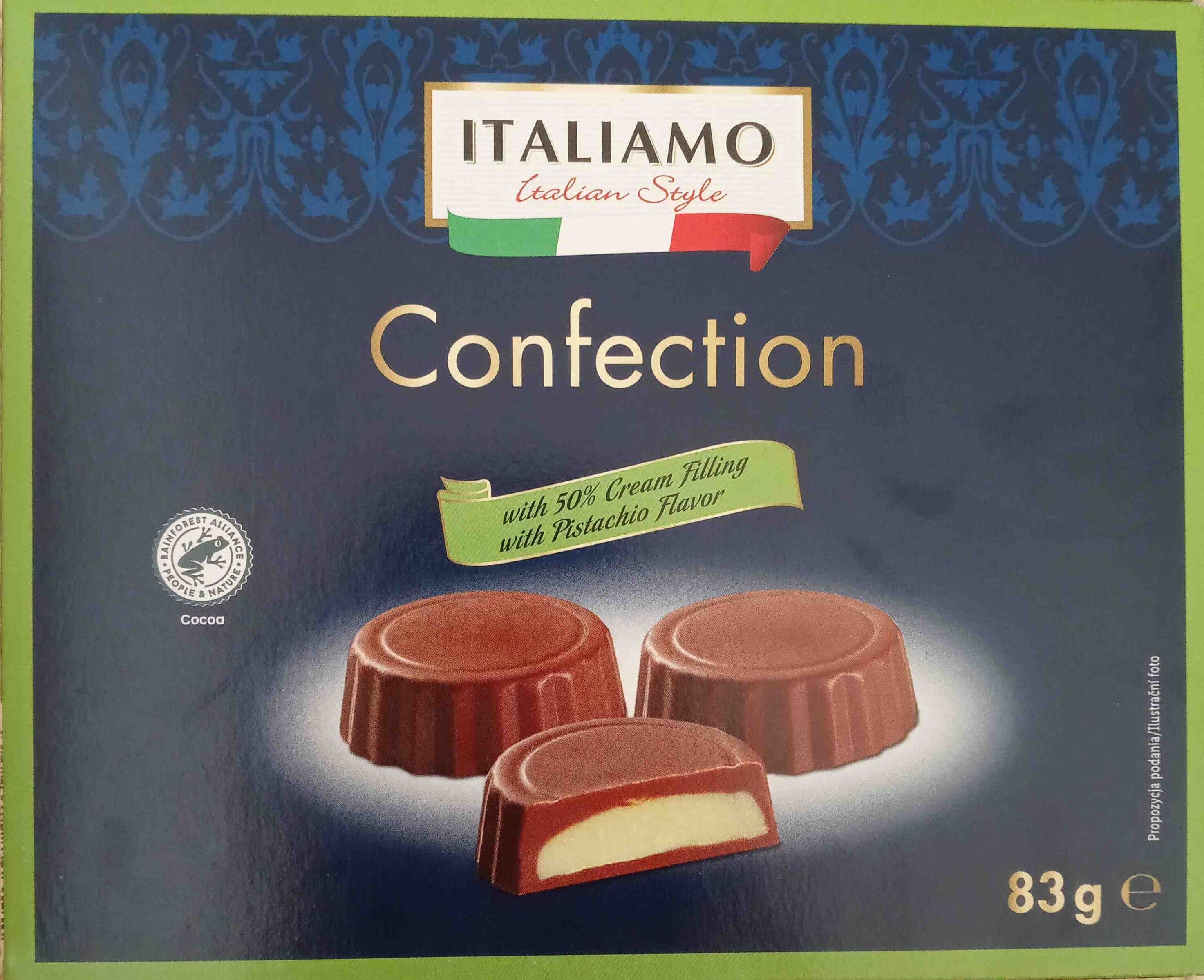 Italiamo Pistaasin makuinen konvehti packshot