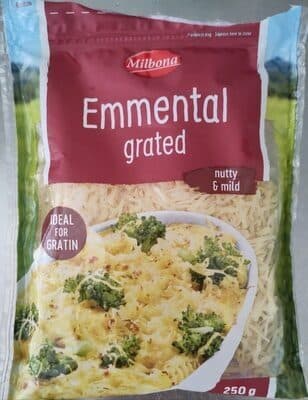 Milbona Raastettu emmental packshot