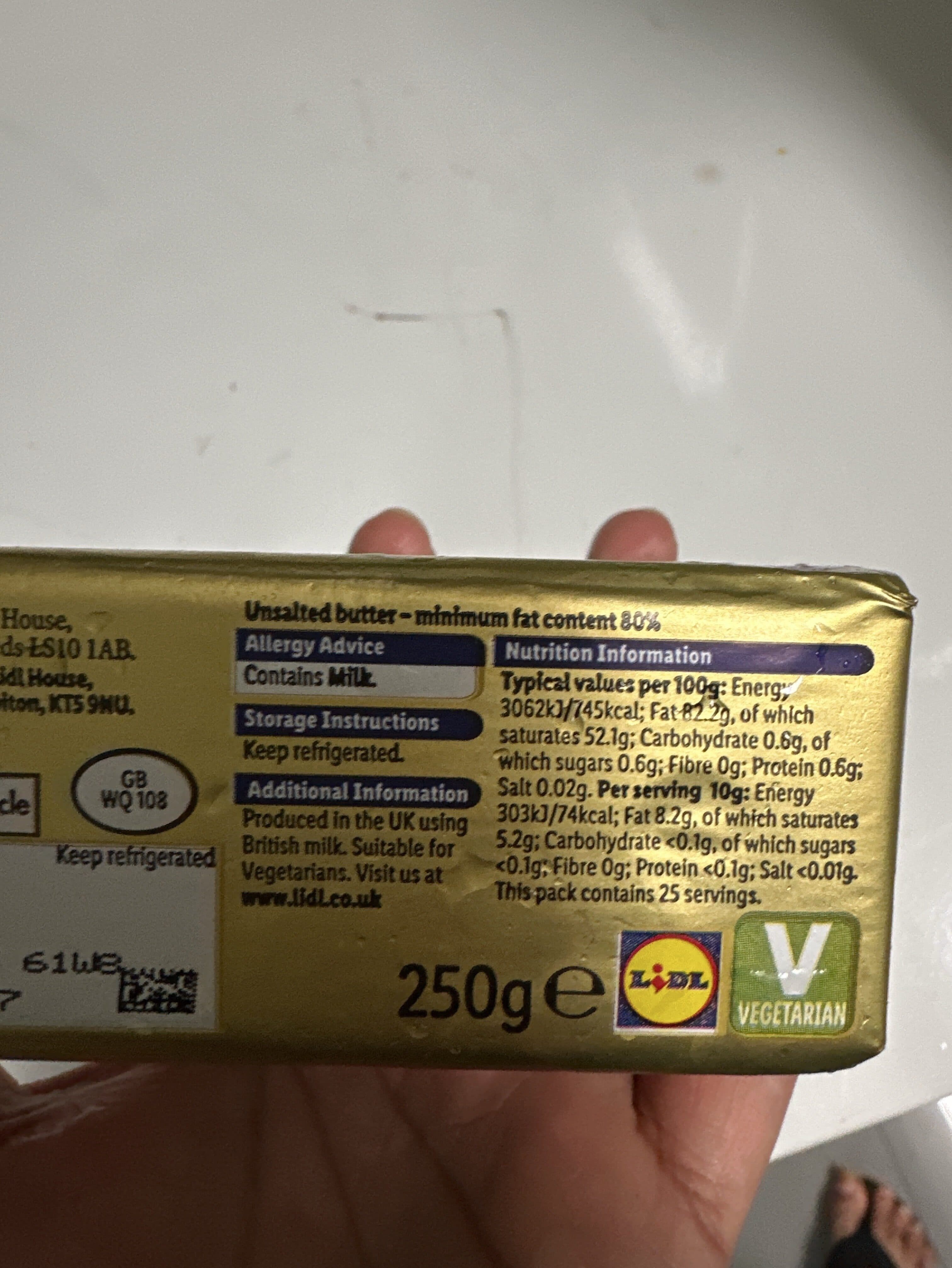 Dairy Manor British Unsalted Butter packshot