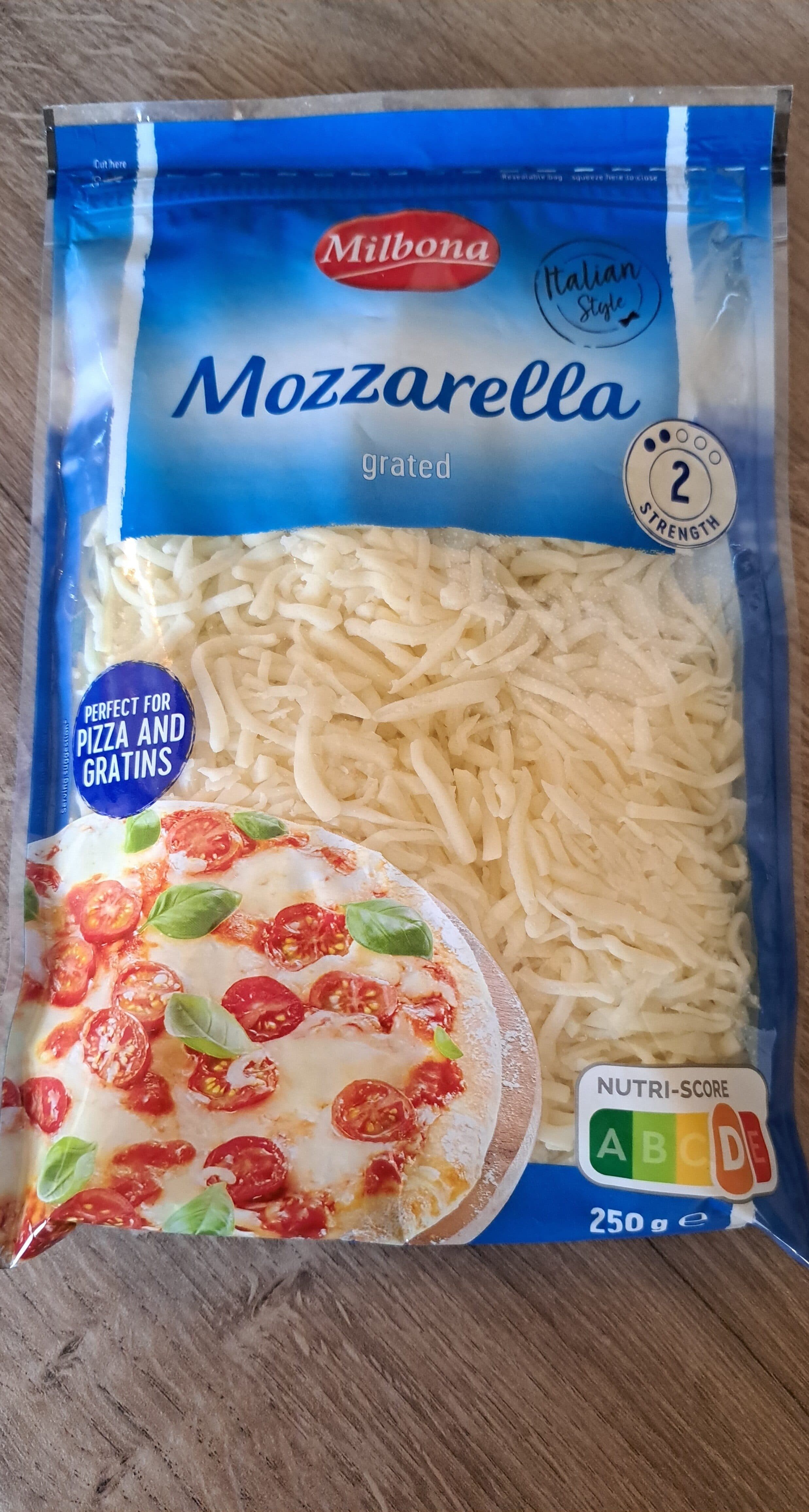 Milbona Mozzarella grated packshot