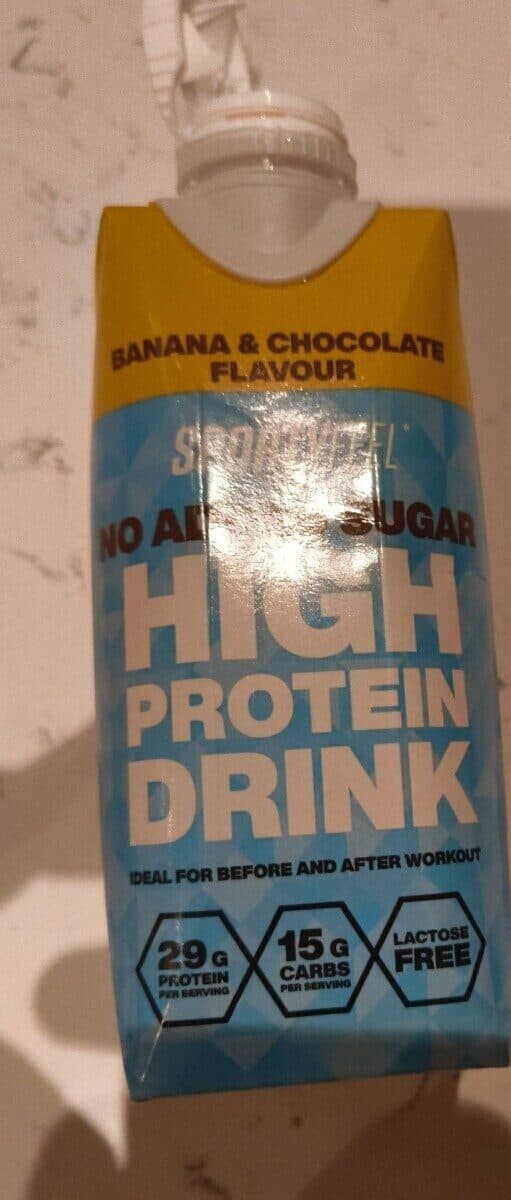 Sportyfeel High Protein Drink Banana & Chocolate packshot