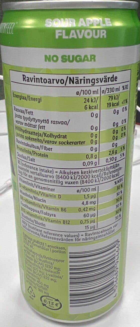 Sportyfeel Bcaa Drink Sour Apple No Sugar packshot