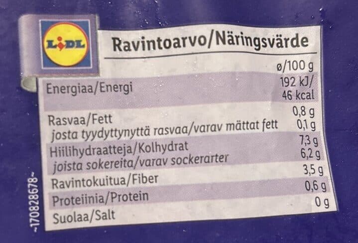 Freshona (Lidl) Ruotsalainen Mustikka packshot