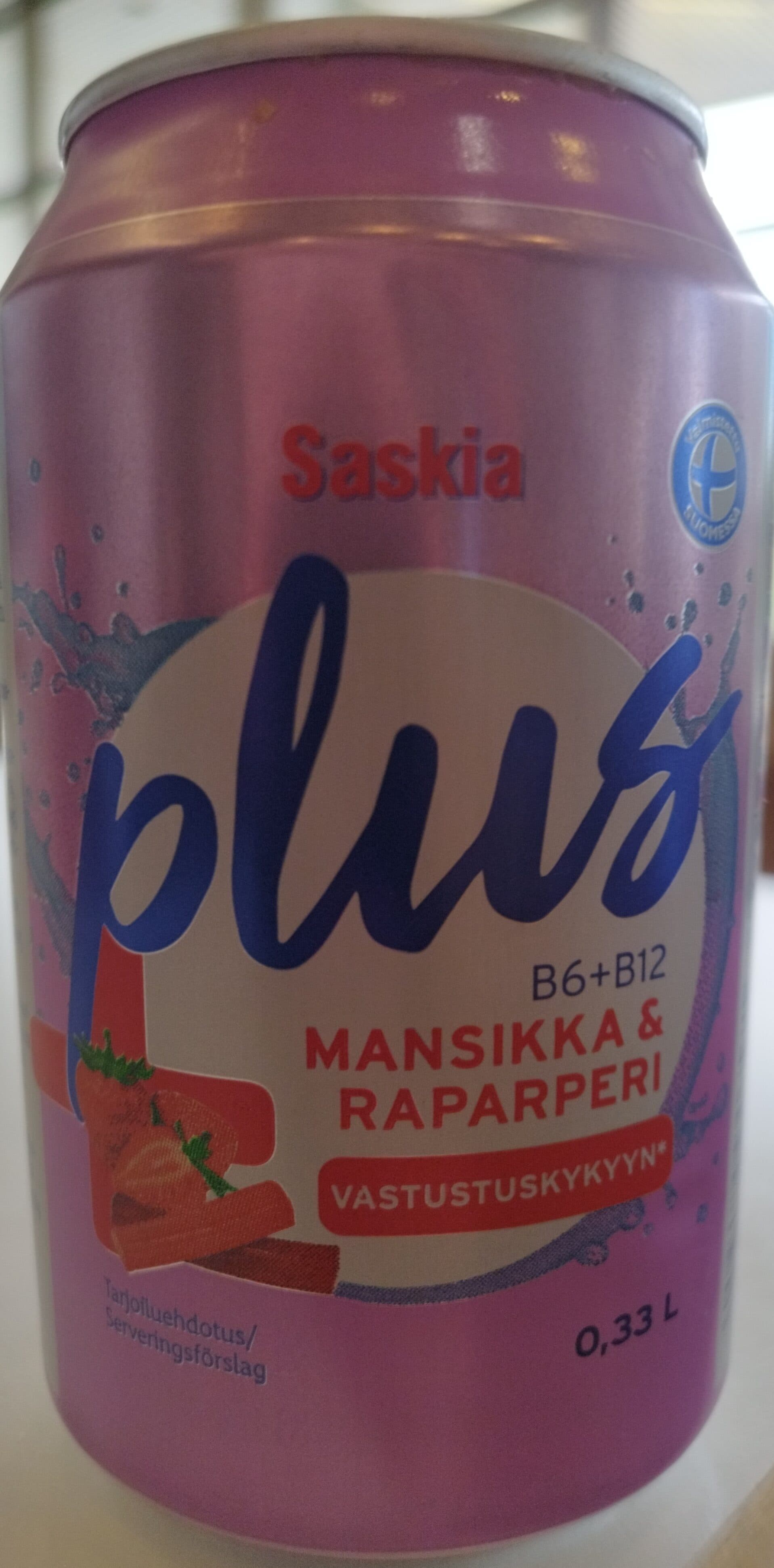 Saskia Plus Mansikka & Raparperi packshot