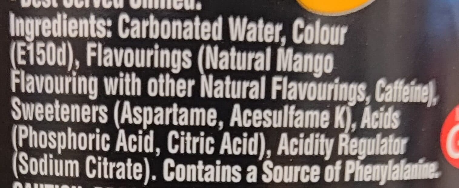 pepsi Pepsi max mango packshot