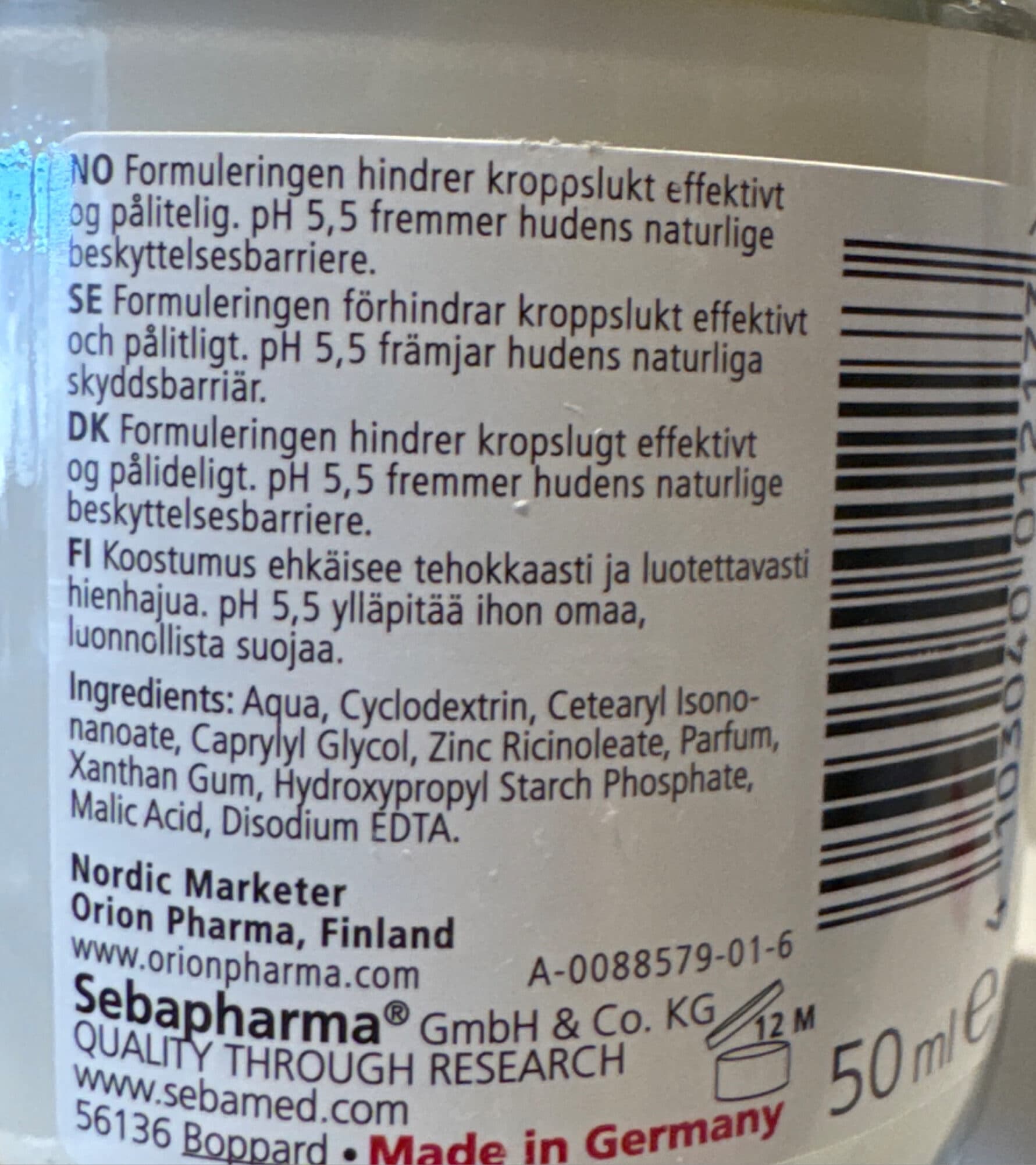 Sebamed Balsam Deo Sensitive packshot